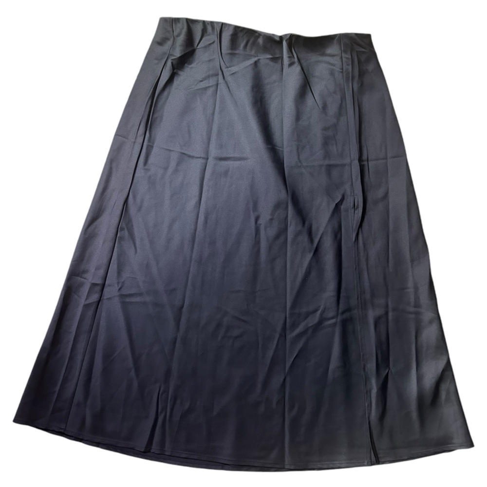FASHION CLASSIC workwear plus size XXL elastic waist black A line midi skirt NWT